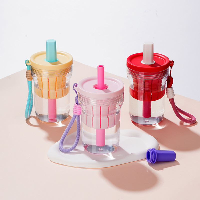 New Design Tritan Plastic Drinks Tumbler With Strainer