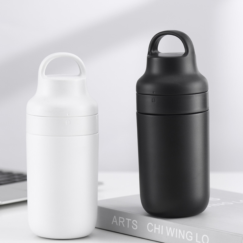 350ml Wide Mouth Stainless Steel Vacuum Bottle With Handle