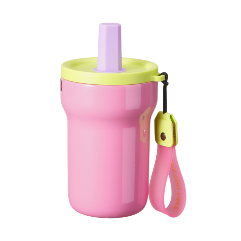 Portable Vacuum Insulated Coffee Mug With Straw