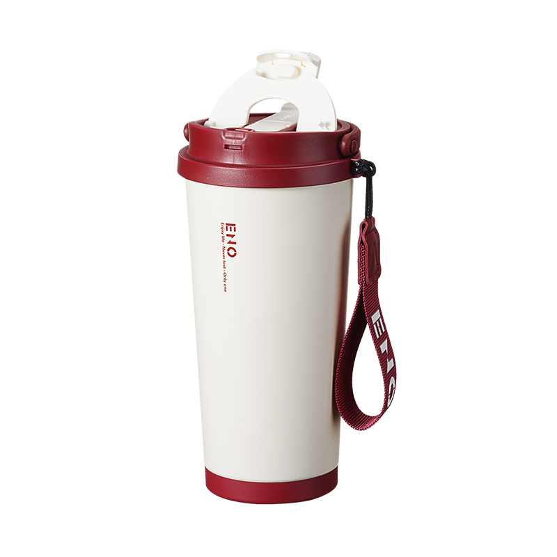 Travel 316 Stainless Steel Vacuum Coffee Cup With Straw